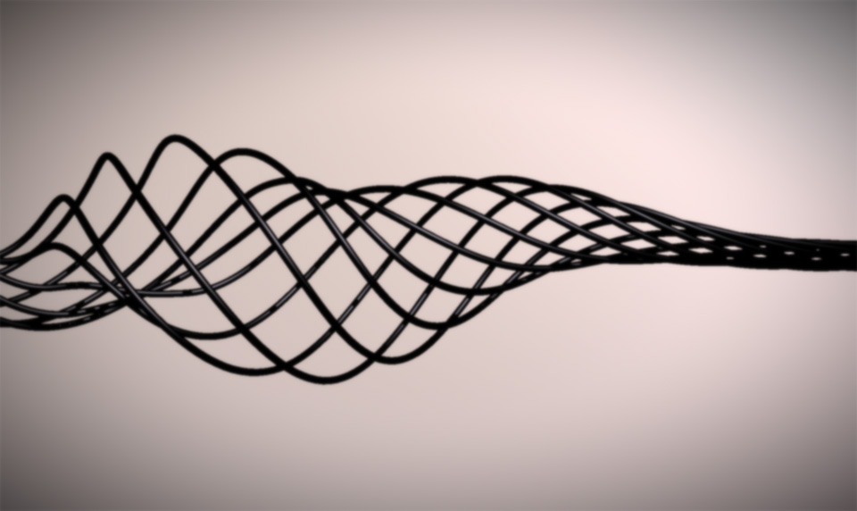 Partitura - flowing black strands, study 01 008